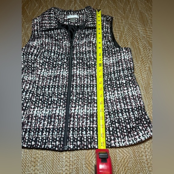 Christoper & Banks Quilted Full Zip Lightweight Puffer Vest,Multicolor,Size M - Picture 5 of 8